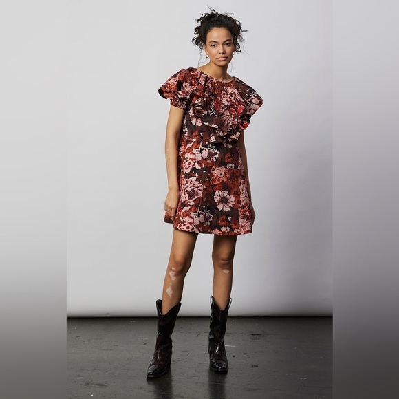 Damson Madder Dresses & Skirts - Damson Madder Goldie Frill Organic Cotton Dress Floral 16